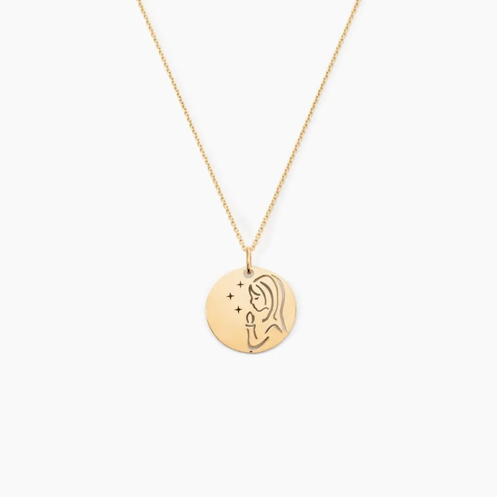 Marc Orian Pendentifs|Cadeaux Baptême > Pendentif Amarante Vierge Rond Or Jaune