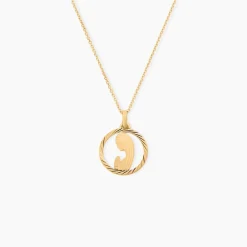 Marc Orian Pendentifs|Cadeaux Baptême > Pendentif Amaria Vierge Rond Diamante Or Jaune