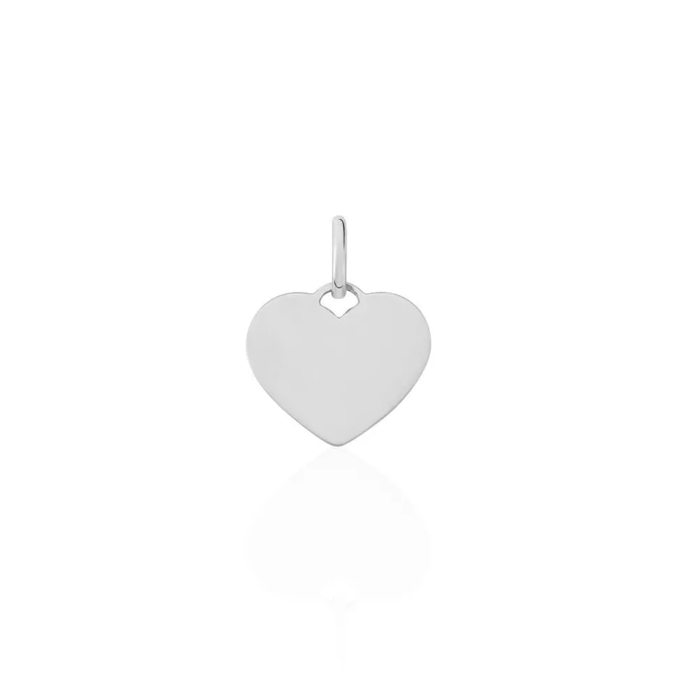 Pendentif Ange Coeur Or Blanc