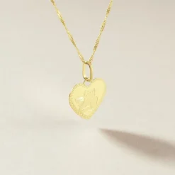 Marc Orian Pendentifs|Pendentifs Personnalisés > Pendentif Ange Coeur Or Jaune