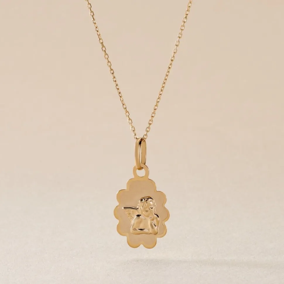Pendentif Ange Nuage Or Jaune