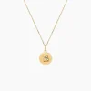 Marc Orian Pendentifs|Pendentifs Personnalisés > Pendentif Ange Rond Cisele Or Jaune