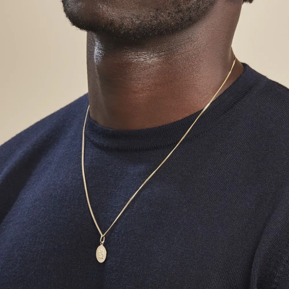 Marc Orian Pendentifs|Pendentifs Personnalisés > Pendentif Ange Rond Cisele Or Jaune
