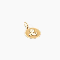 Marc Orian Pendentifs|Pendentifs Personnalisés > Pendentif Ange Rond Or Jaune