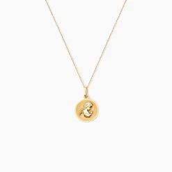 Marc Orian Pendentifs|Pendentifs Personnalisés > Pendentif Ange Rond Or Jaune