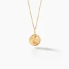 Marc Orian Pendentifs|Pendentifs Personnalisés > Pendentif Ange Rond Sable Or Jaune