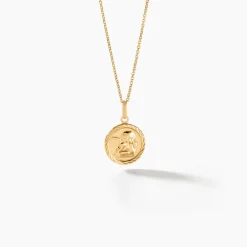 Marc Orian Pendentifs|Pendentifs Personnalisés > Pendentif Ange Rond Sable Or Jaune