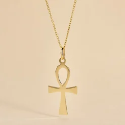 Pendentif Basilissa Croix De Vie Or Jaune