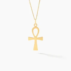 Pendentif Basilissa Croix De Vie Or Jaune