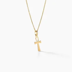 Pendentif Basilissa Croix De Vie Or Jaune