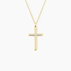 Marc Orian Pendentifs|Bijoux Homme > Pendentif Casey Croix Or Bicolore