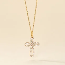 Marc Orian Bijoux Zirconium|Pendentifs > Pendentif Chastity Or Jaune Oxyde De Zirconium
