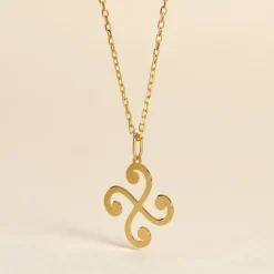 Pendentif Cobeia Croix Basque Or Jaune