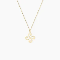 Pendentif Cobeia Croix Basque Or Jaune