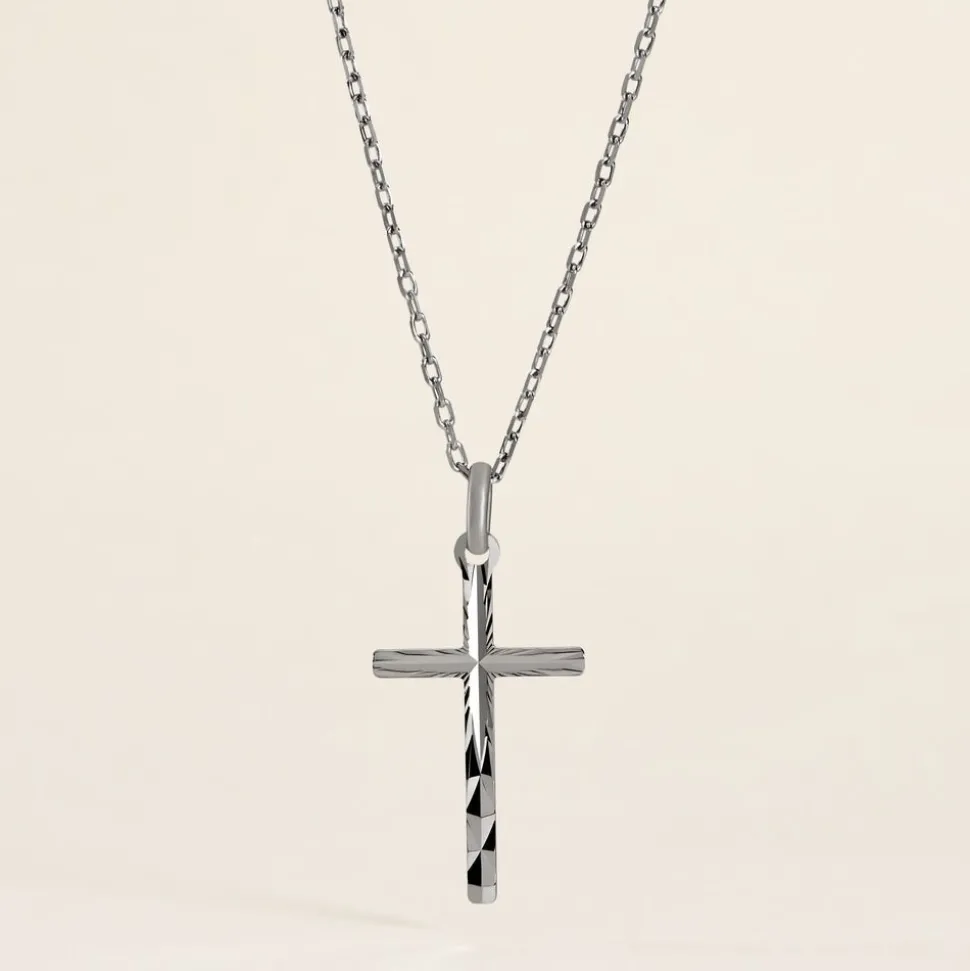 Pendentif Desilia Ciselée Argent Blanc