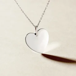 Pendentif Eba Argent Blanc