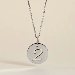 Pendentif Efiso Argent Blanc
