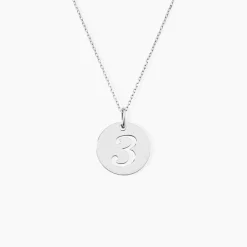 Pendentif Efiso Argent Blanc