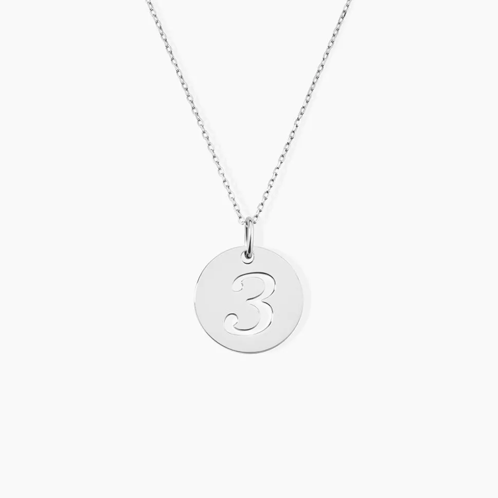 Pendentif Efiso Argent Blanc