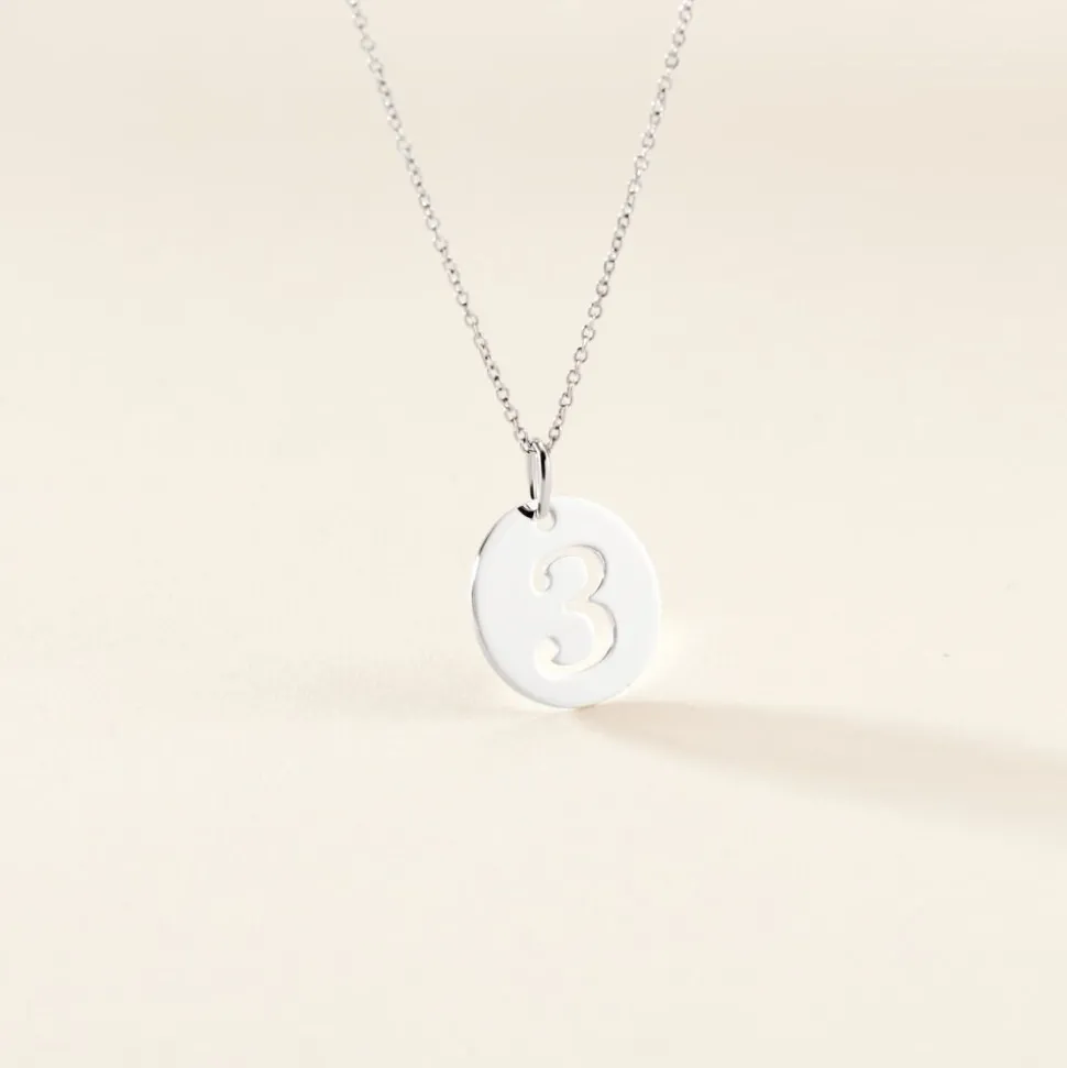 Pendentif Efiso Argent Blanc