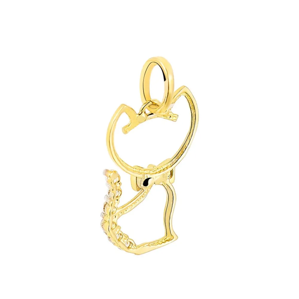 Marc Orian Bijoux Zirconium|Pendentifs > Pendentif Egee Chat Or Jaune Oxyde De Zirconium