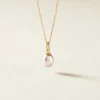 Pendentif Elbertina Or Jaune Perle De Culture