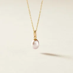Pendentif Elbertina Or Jaune Perle De Culture