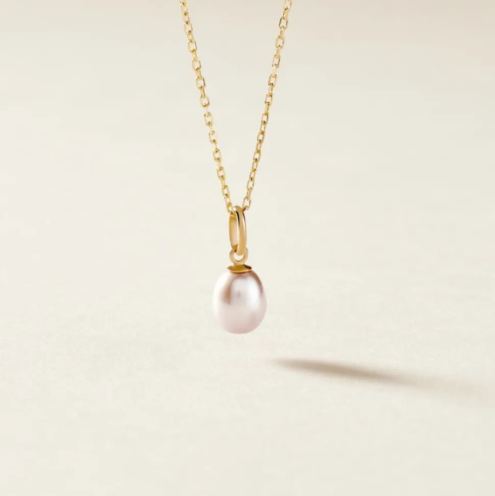 Pendentif Elbertina Or Jaune Perle De Culture