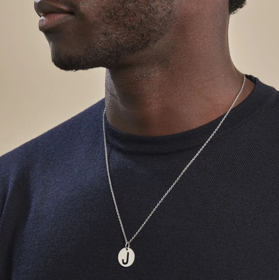 Pendentif Elio J Argent Blanc