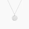 Pendentif Elio L Argent Blanc