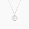 Pendentif Elio R Argent Blanc