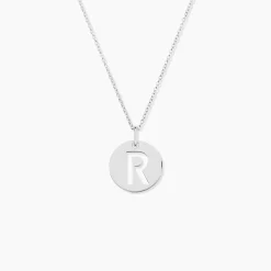 Pendentif Elio R Argent Blanc