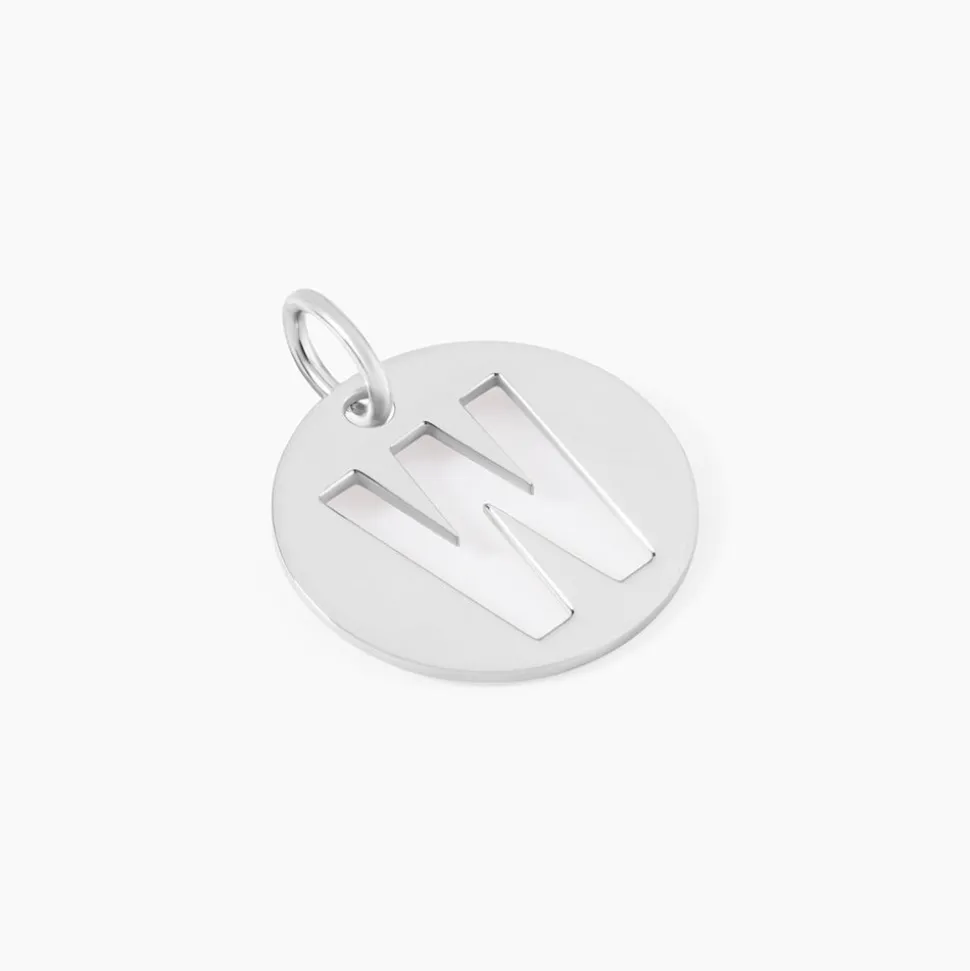 Pendentif Elio W Argent Blanc