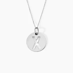 Pendentif Elio X Argent Blanc