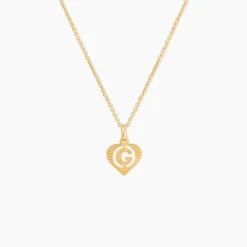 Marc Orian Pendentifs|Bijoux Homme > Pendentif Eudocie Coeur Lettre Or Jaune