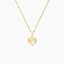 Marc Orian Pendentifs|Bijoux Homme > Pendentif Eudocie Coeur Lettre Or Jaune