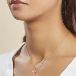 Marc Orian Pendentifs|Bijoux Homme > Pendentif Eudocie Coeur Lettre Or Jaune