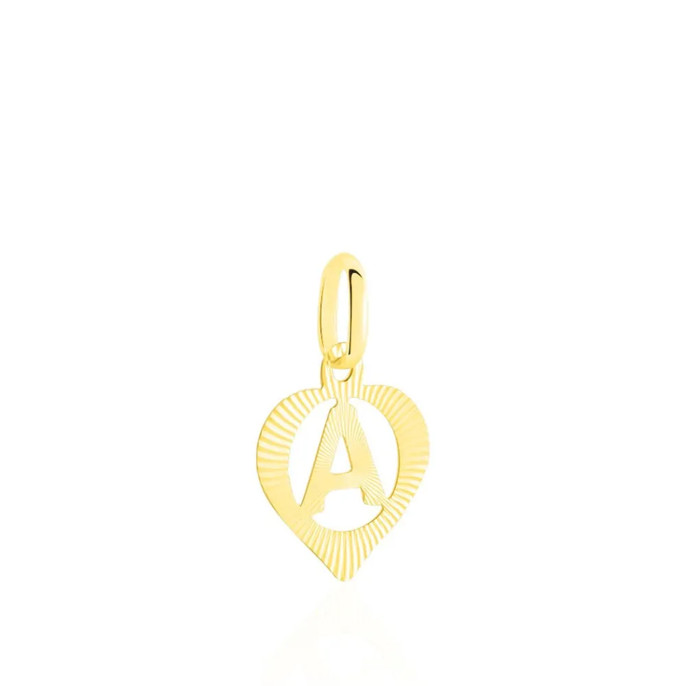 Marc Orian Pendentifs|Pendentifs > Pendentif Eudocie Coeur Lettre Or Jaune
