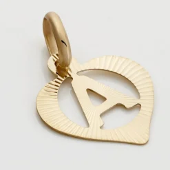Marc Orian Pendentifs|Pendentifs > Pendentif Eudocie Coeur Lettre Or Jaune