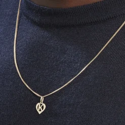 Marc Orian Pendentifs|Bijoux Homme > Pendentif Eudocie Coeur Lettre Or Jaune