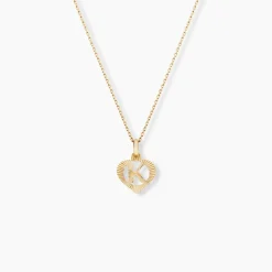 Marc Orian Pendentifs|Bijoux Homme > Pendentif Eudocie Coeur Lettre Or Jaune