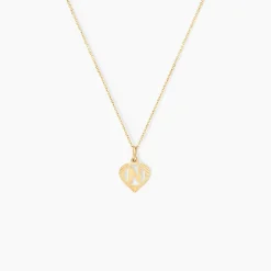Marc Orian Pendentifs|Bijoux Homme > Pendentif Eudocie Coeur Lettre Or Jaune