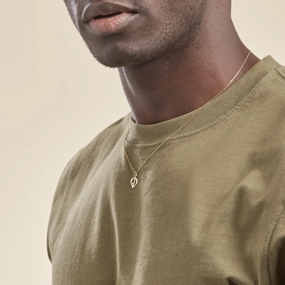 Marc Orian Pendentifs|Bijoux Homme > Pendentif Eudocie Coeur Lettre Or Jaune