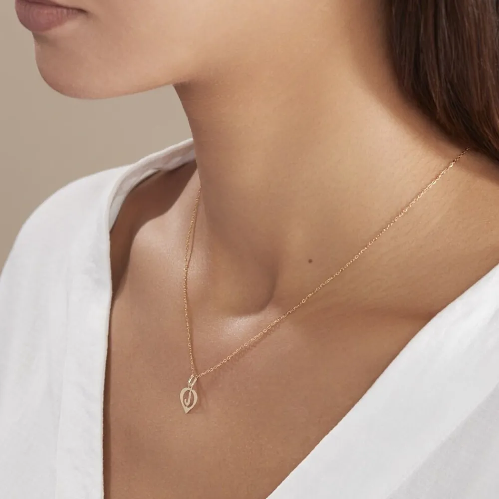 Marc Orian Pendentifs|Bijoux Homme > Pendentif Eudocie Coeur Lettre Or Jaune