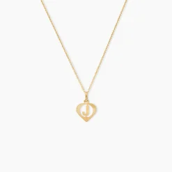 Marc Orian Pendentifs|Bijoux Homme > Pendentif Eudocie Coeur Lettre Or Jaune