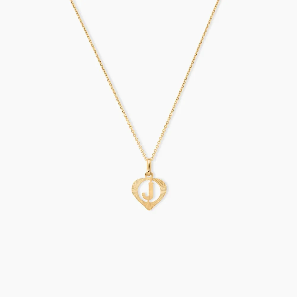 Marc Orian Pendentifs|Bijoux Homme > Pendentif Eudocie Coeur Lettre Or Jaune