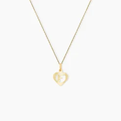 Marc Orian Pendentifs|Bijoux Homme > Pendentif Eudocie Coeur Lettre Or Jaune