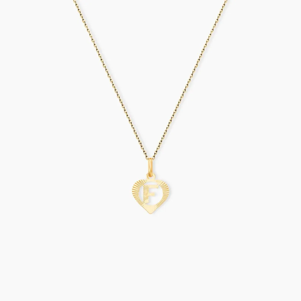 Marc Orian Pendentifs|Bijoux Homme > Pendentif Eudocie Coeur Lettre Or Jaune