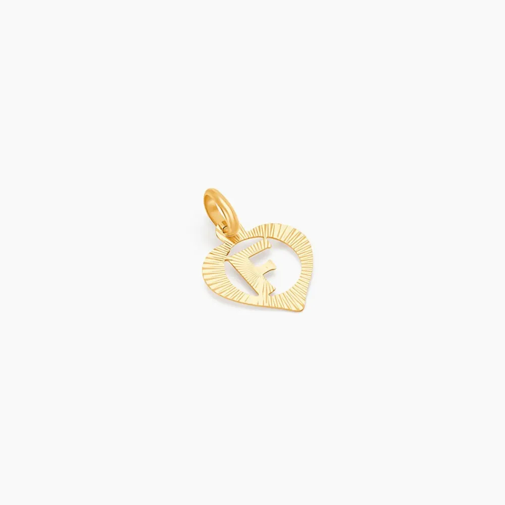 Marc Orian Pendentifs|Bijoux Homme > Pendentif Eudocie Coeur Lettre Or Jaune