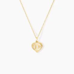 Marc Orian Pendentifs|Bijoux Homme > Pendentif Eudocie Coeur Lettre Or Jaune